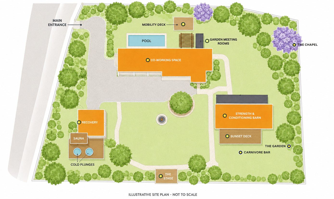 Illustrative plan of the Utano yard — not to scale